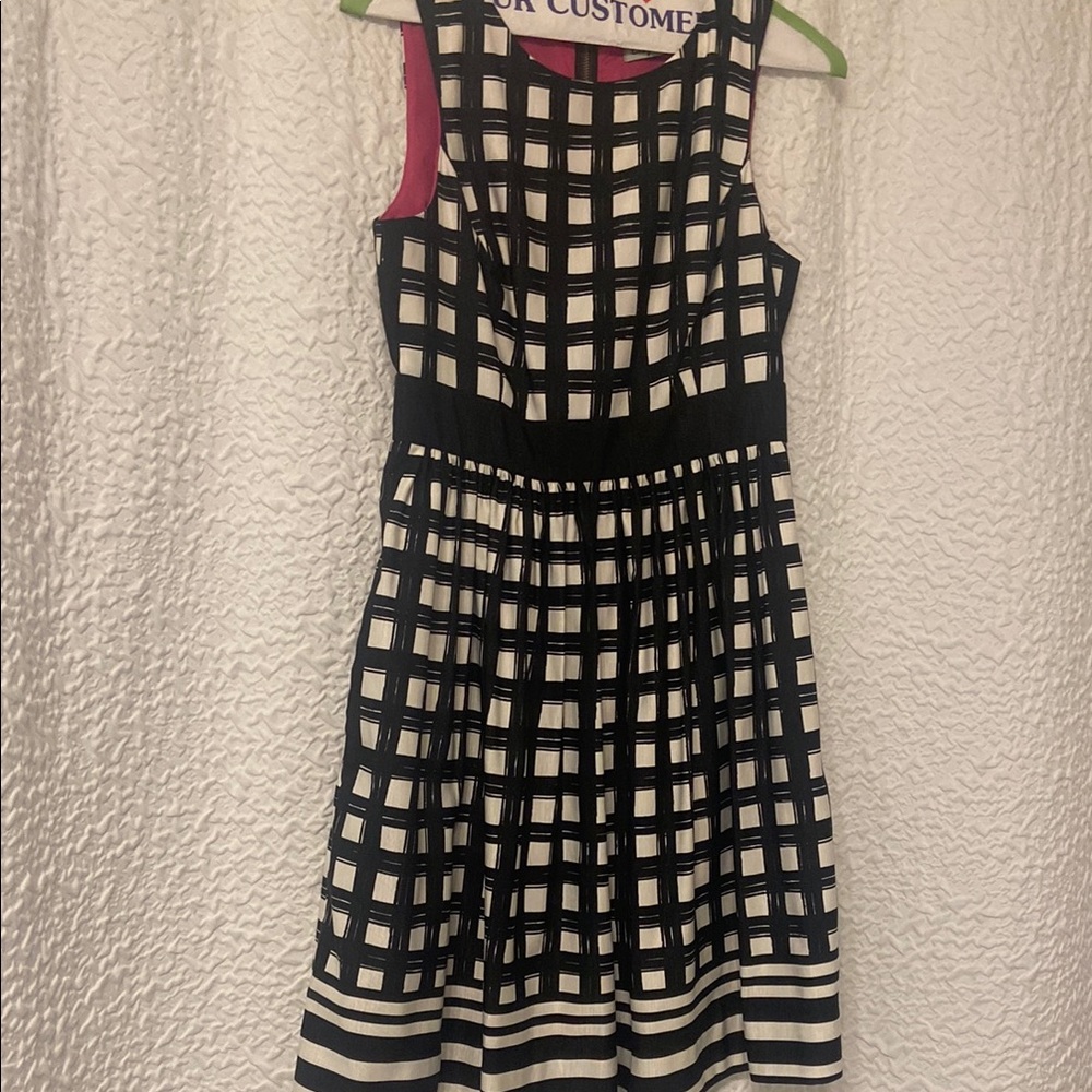 Eliza J Black and White Asymmetrical Dress